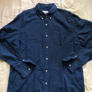 Blue Checkered Long Sleeve Shirt